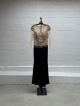 Sequins and Black Velvet Gown