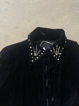 Velvet Vintage Jacket with Rhinestones