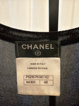 Chanel Sheer Knit Pleated Maxi Dress