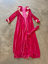 Pink Velvet Vintage Robe