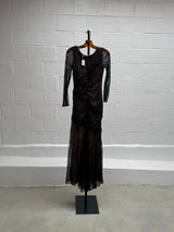 Sequins Netting over nude dress