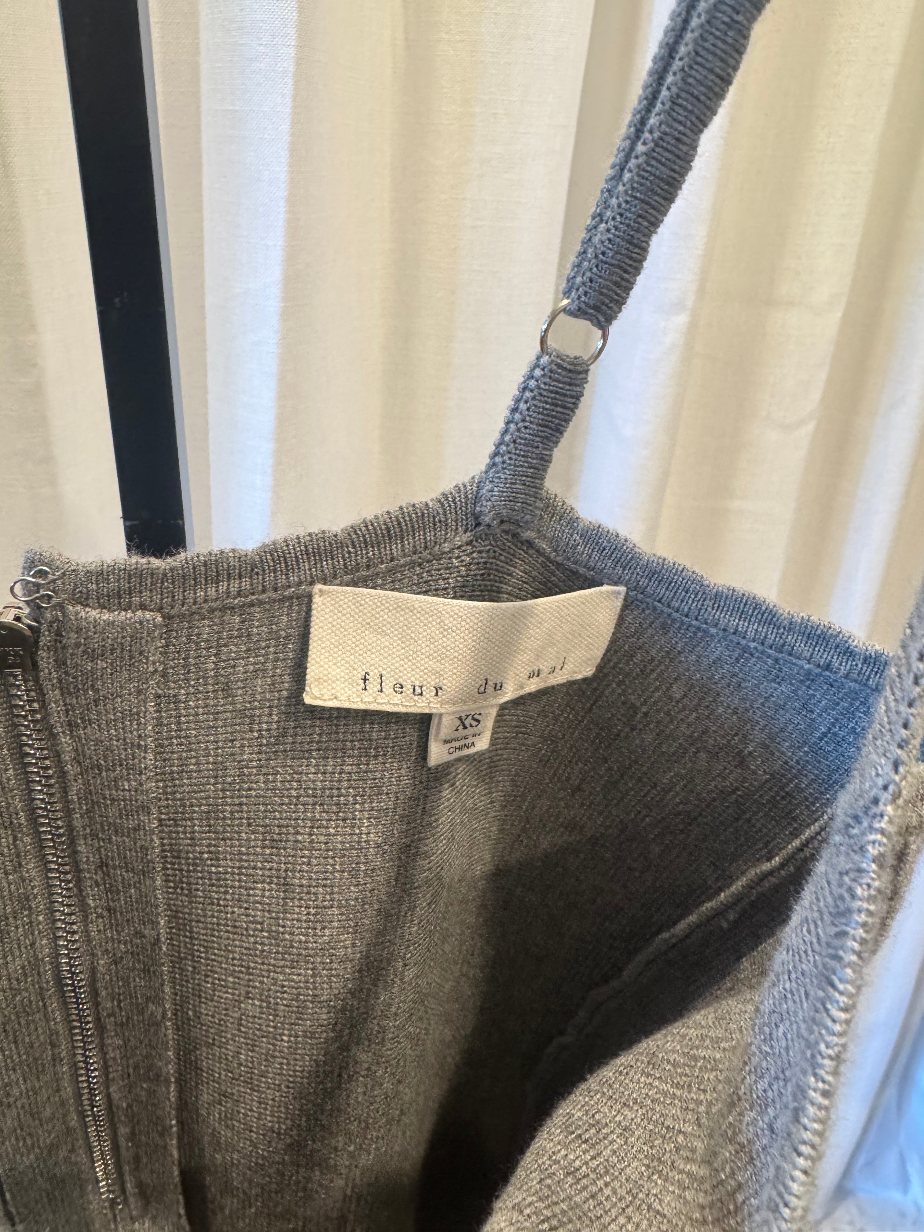 Gray Knit Corset Dress