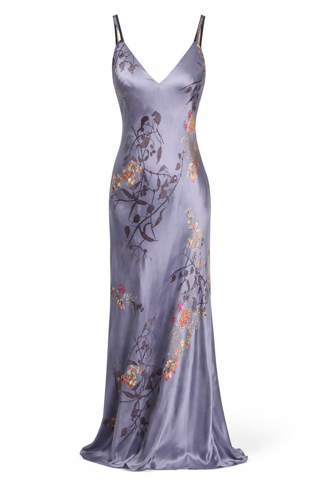 Purple floral dress with beading