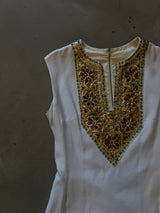 Vintage Silk & Embroidery Tunic with Short