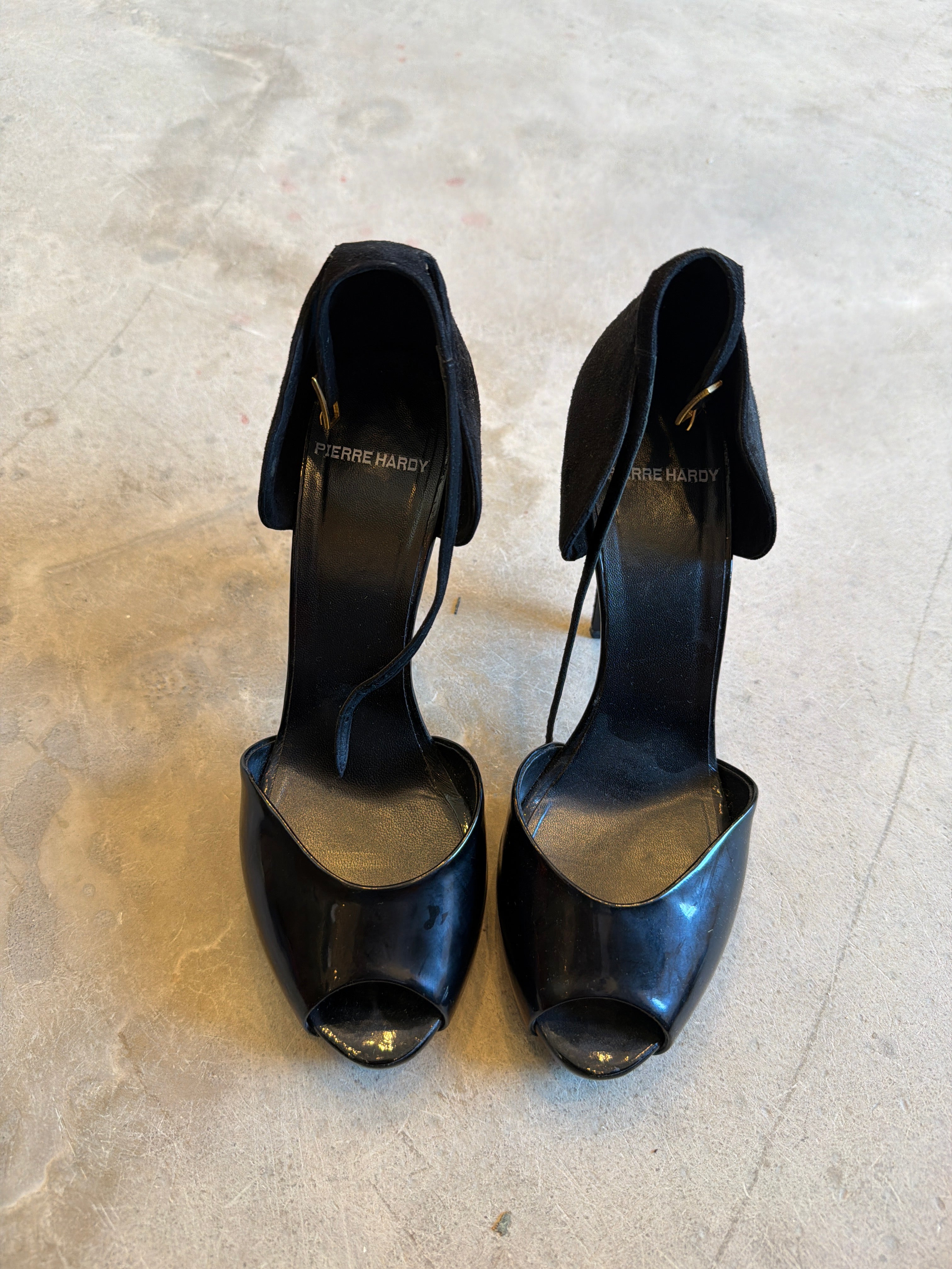 Patent Leather and Suede Pumps
