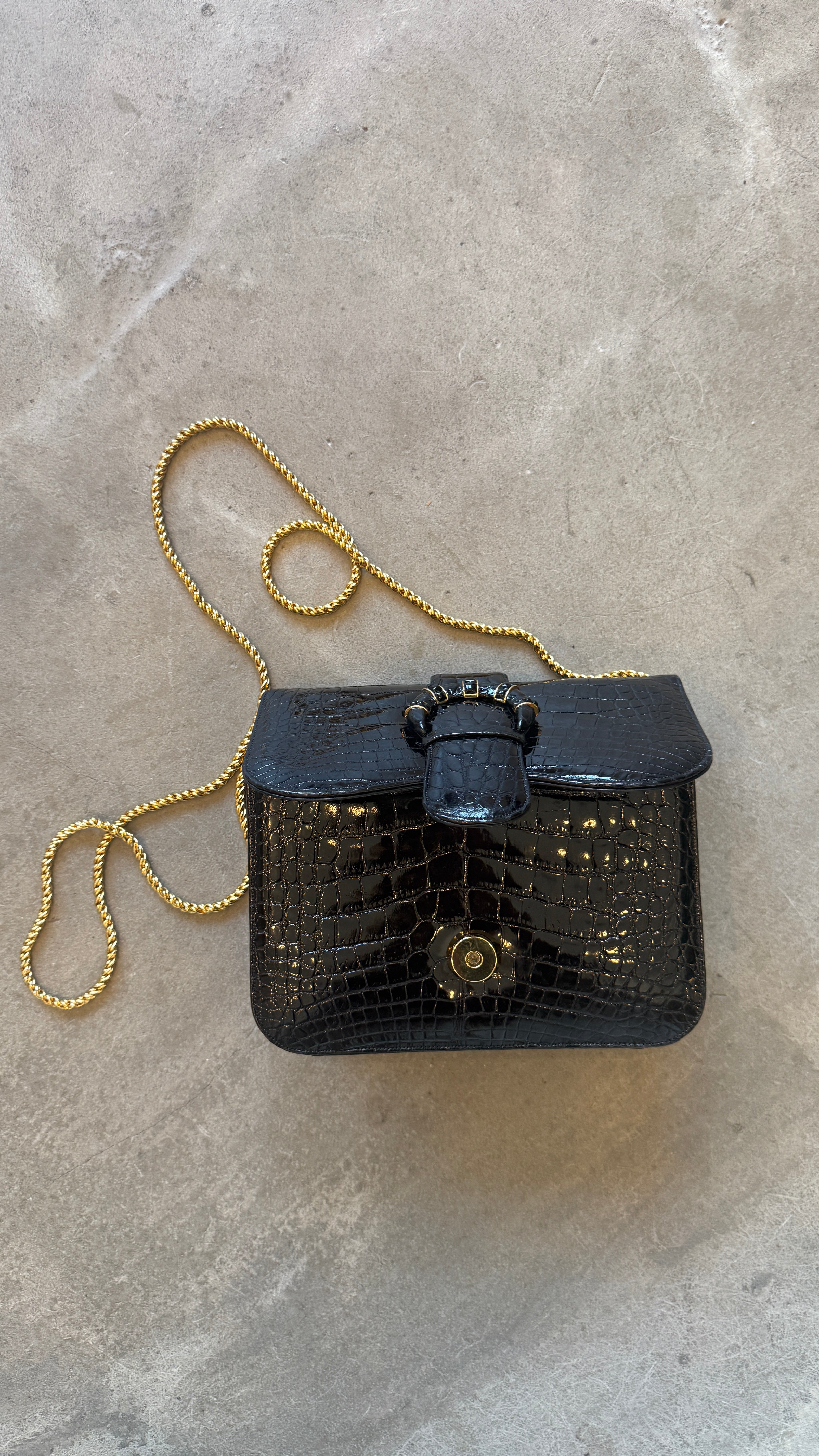 Vintage Crocodile Leather Bag