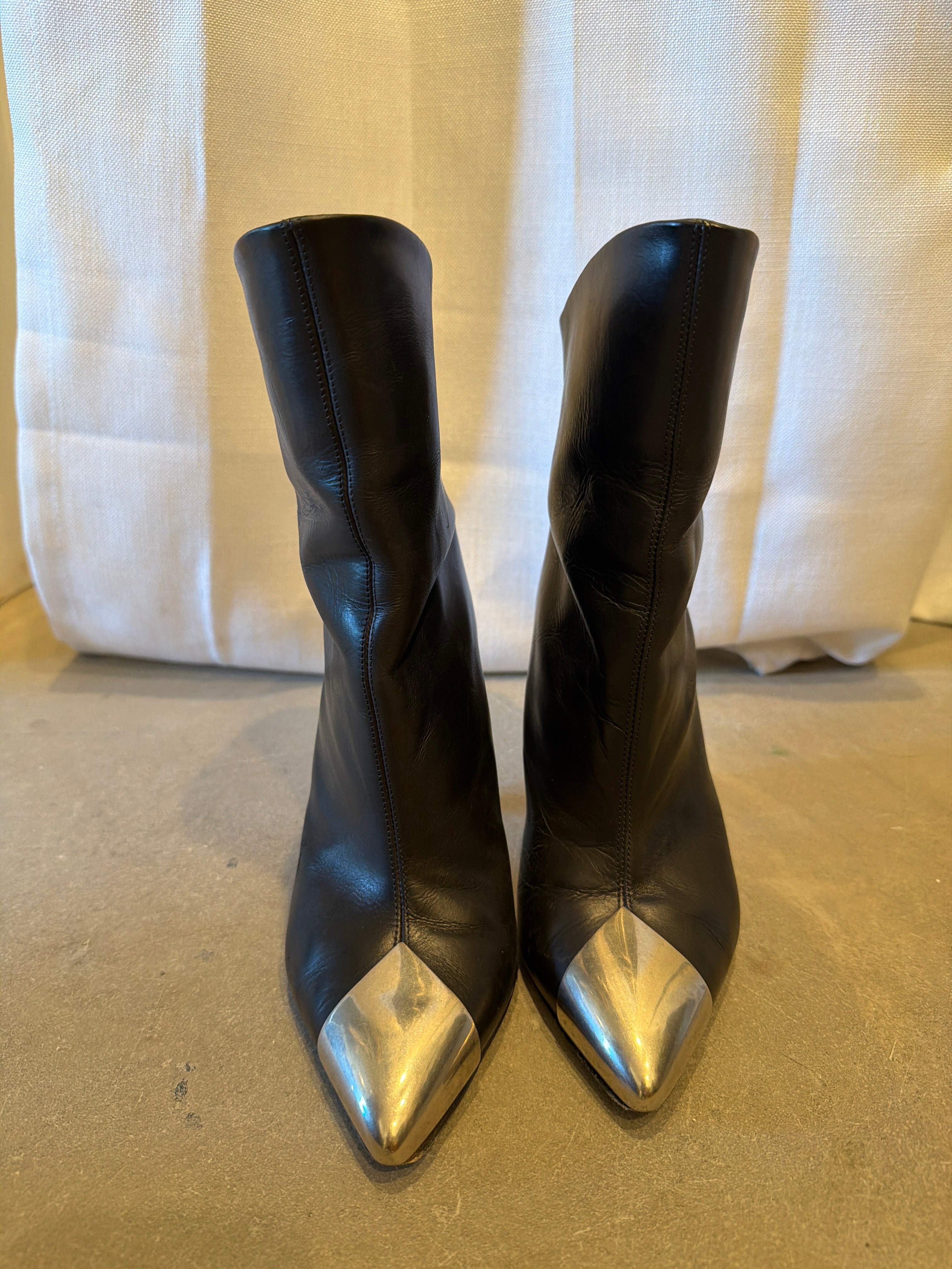 Silver Toe Boots