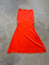 Orange Silk Skirt