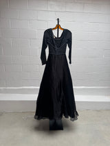 Beaded Gown with Full Silk Skirt