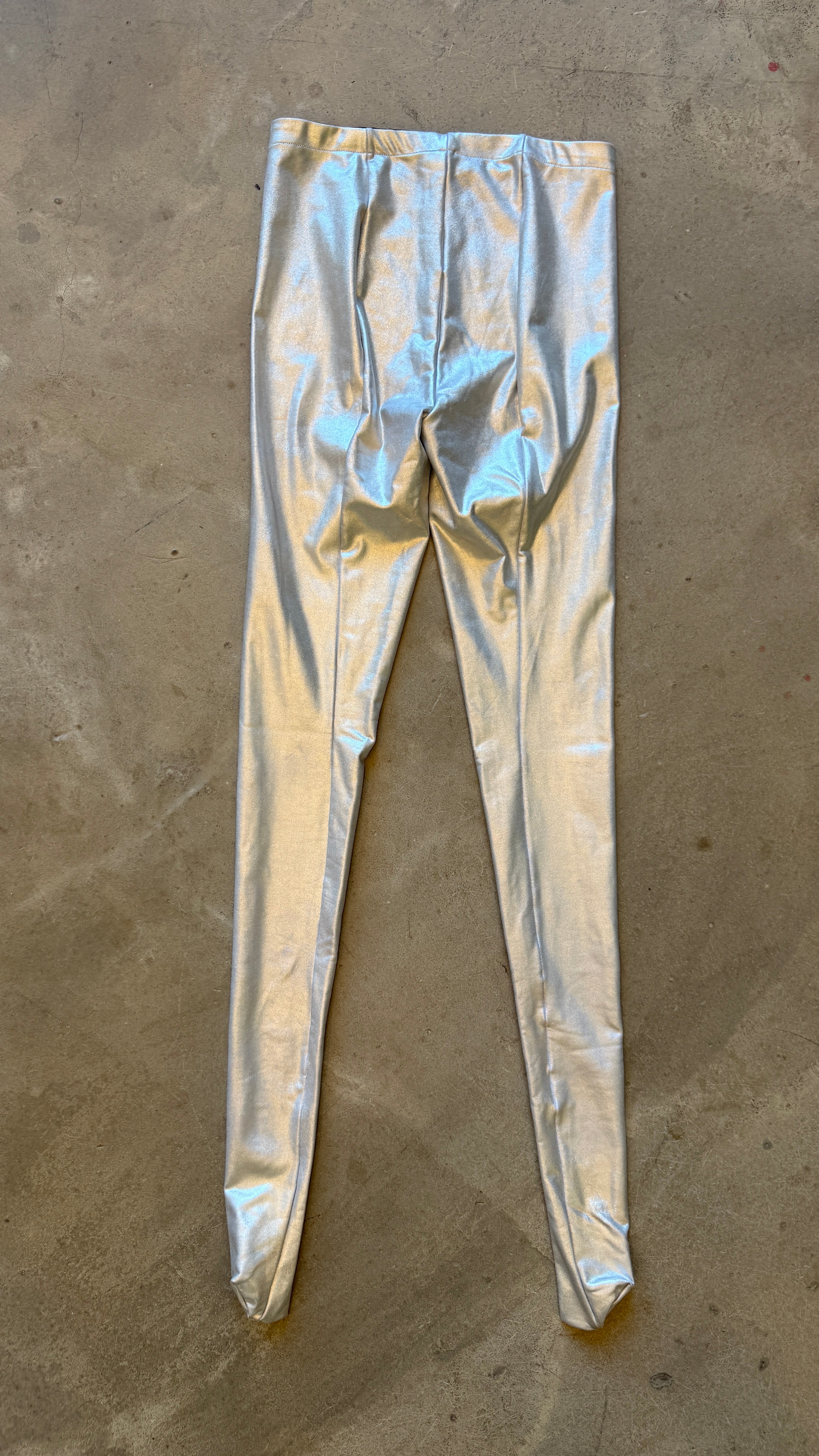 Silver Leggings With Stockings