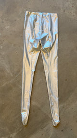 Silver Leggings With Stockings