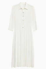 White Sheer Shirt Dress