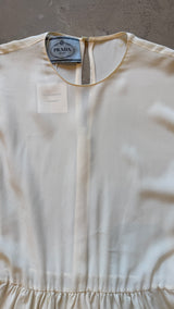 White Ruffle Sleeve Dress