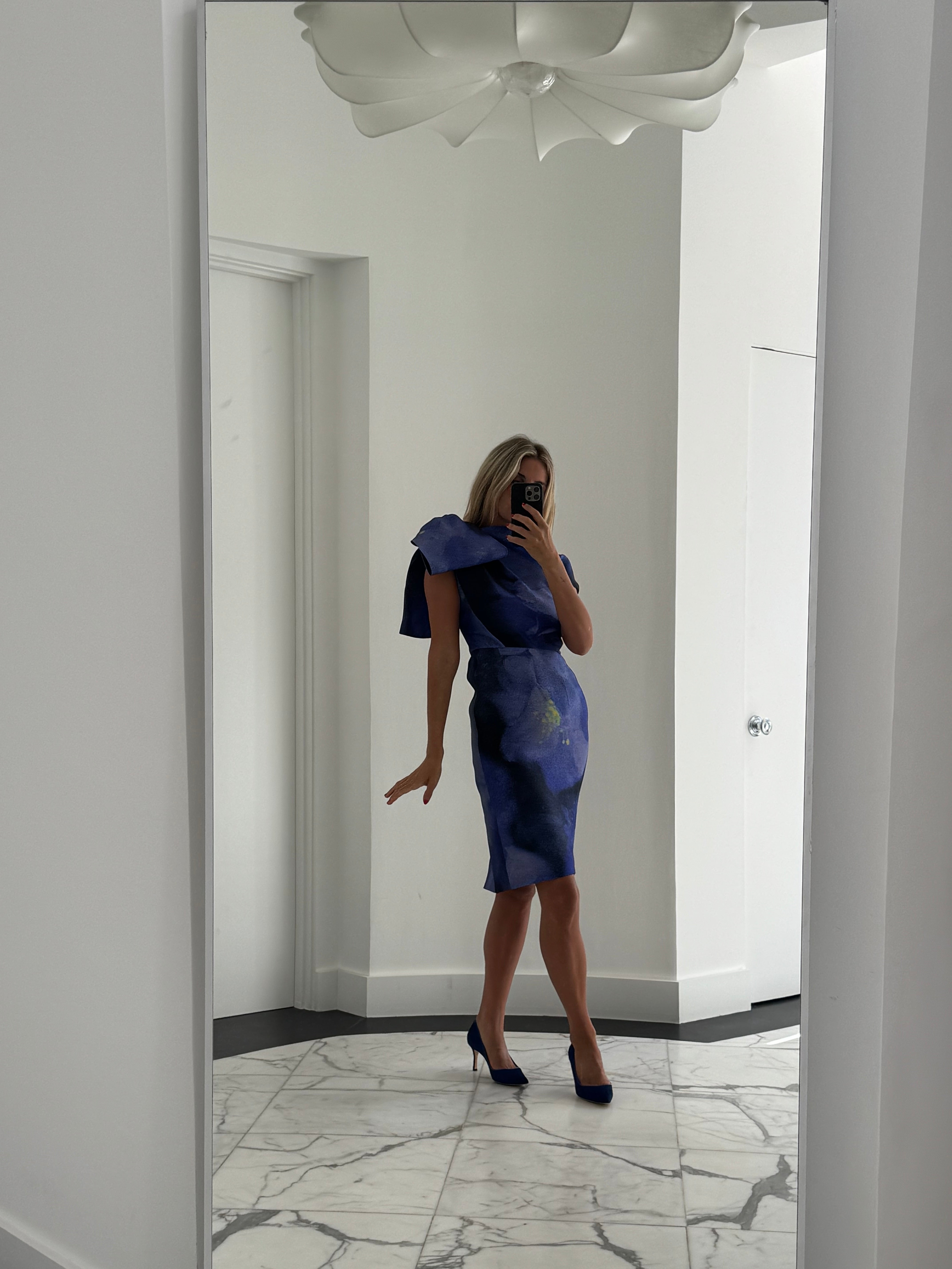 Blue Floral dress Fall 2011