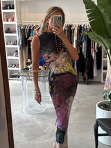 Floral Oriental Body con dress