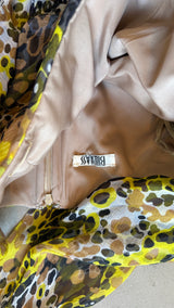 Vintage Yellow Leopard Dress