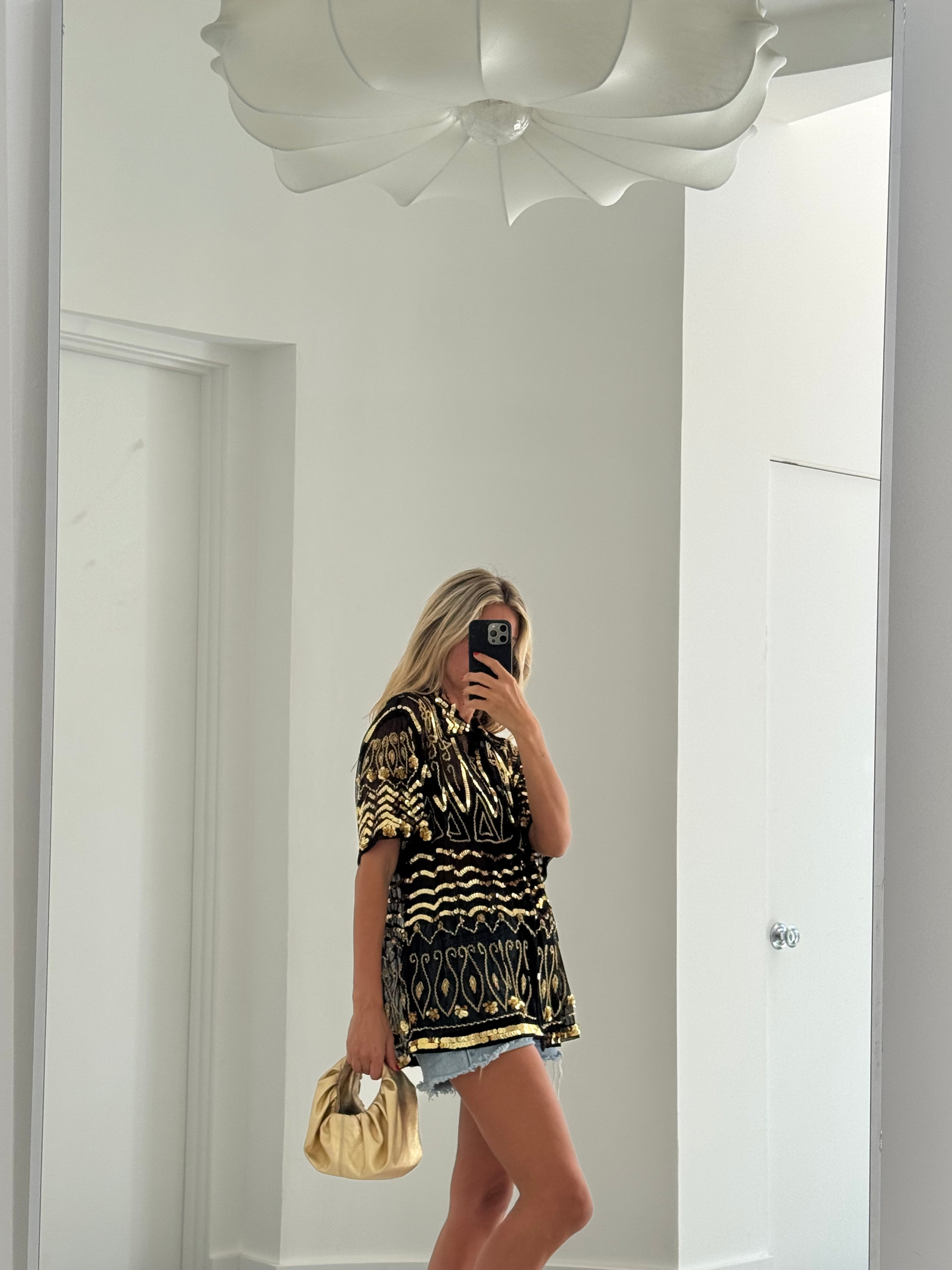 "After Party" Embellished Shirt