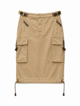 Vintage Runway Utility Skirt with Zips and Bone