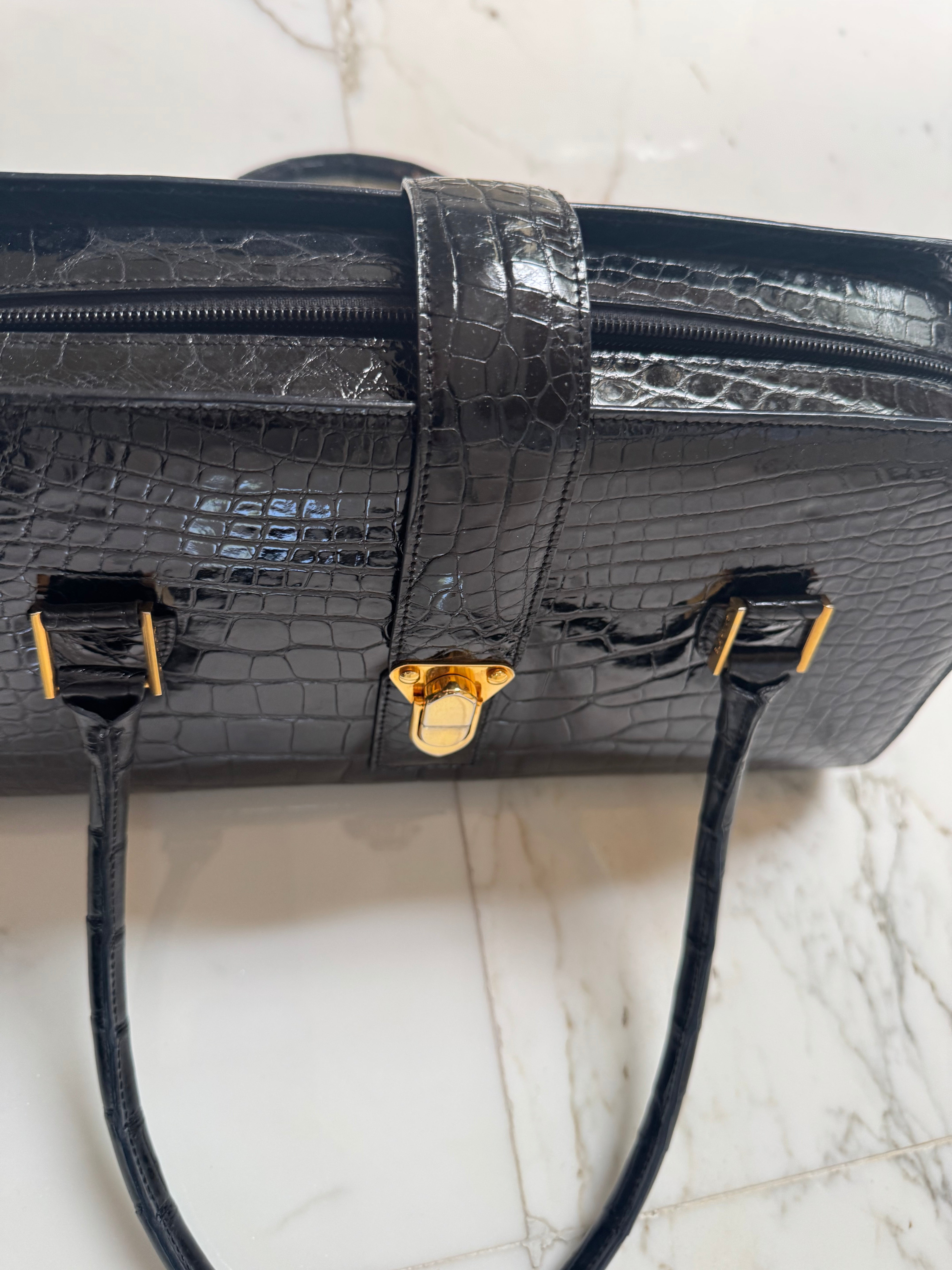 Black Crocodile Bag