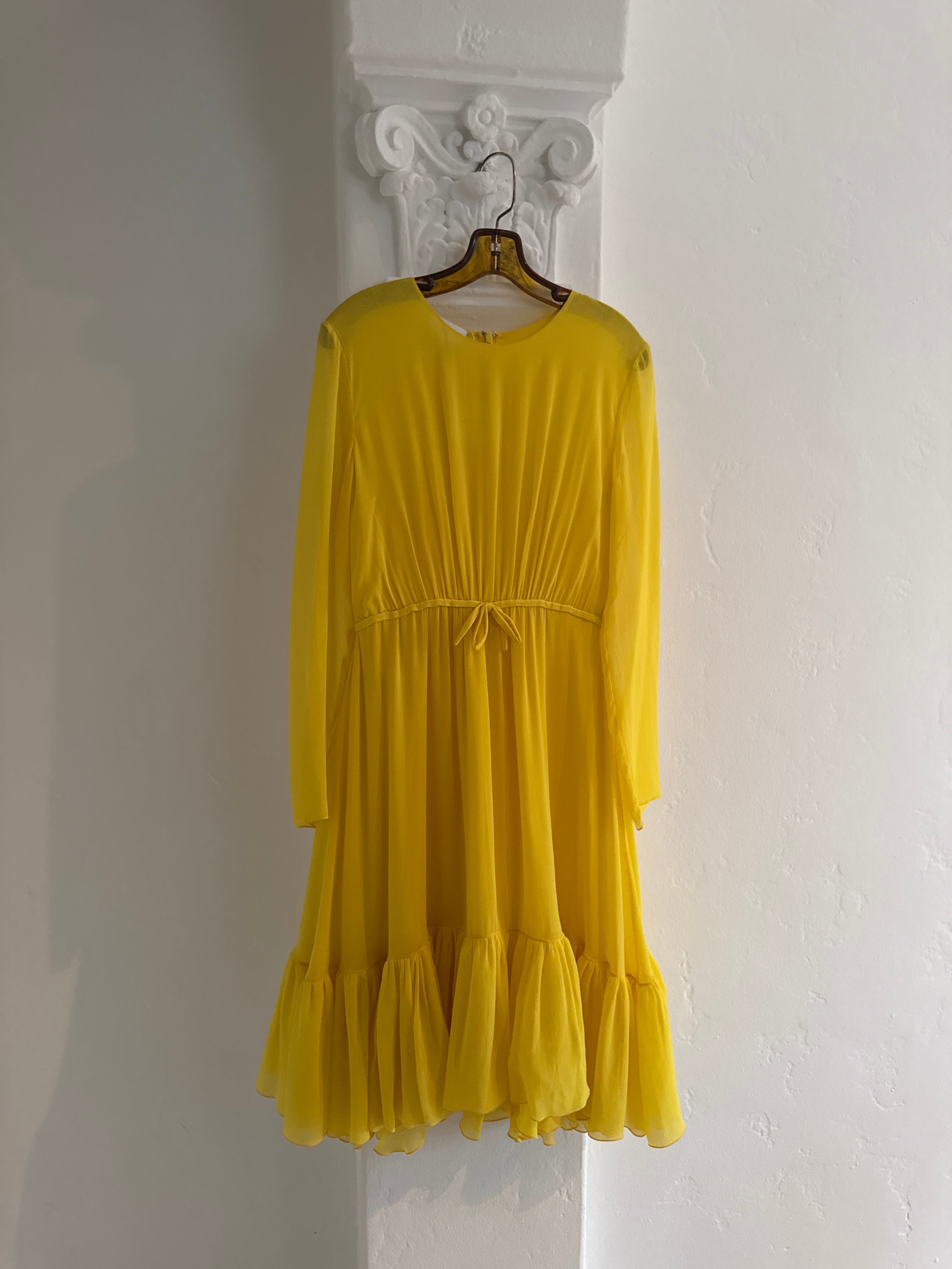 Yellow chiffon Dress