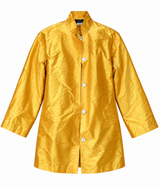 Vintage Yellow Raw Silk Jacket