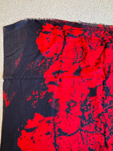 Black and Red Silk Scarf