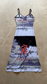Vintage Graphic Midi Dress