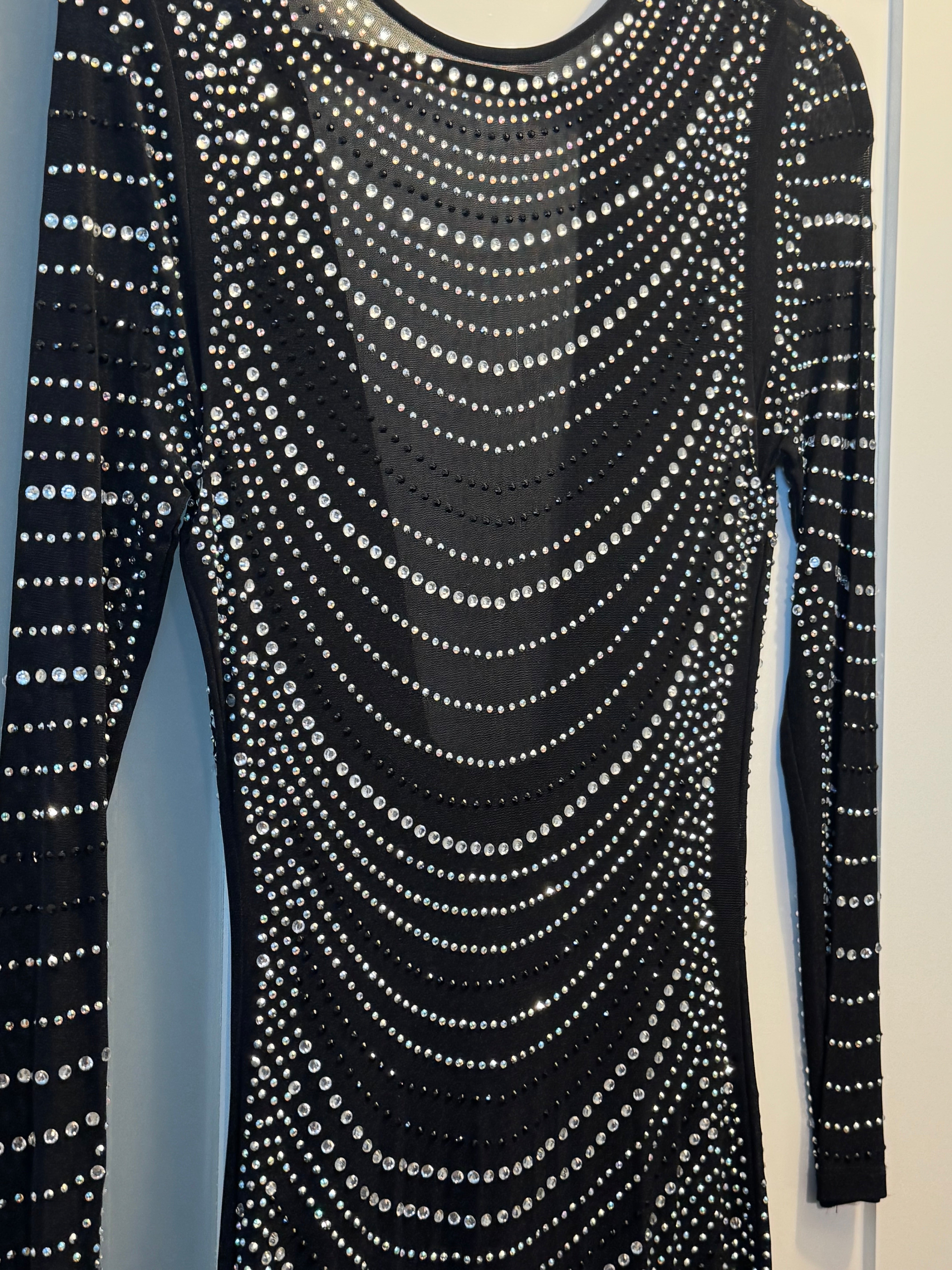 Sheer Rhinestone dress