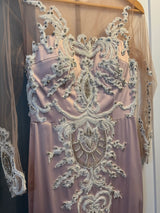Pink embroidered gown