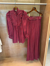 Silk Polka Dot Set