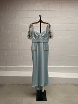 Baby Blue and Gold Gown