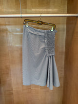 Striped Rushed Skirt