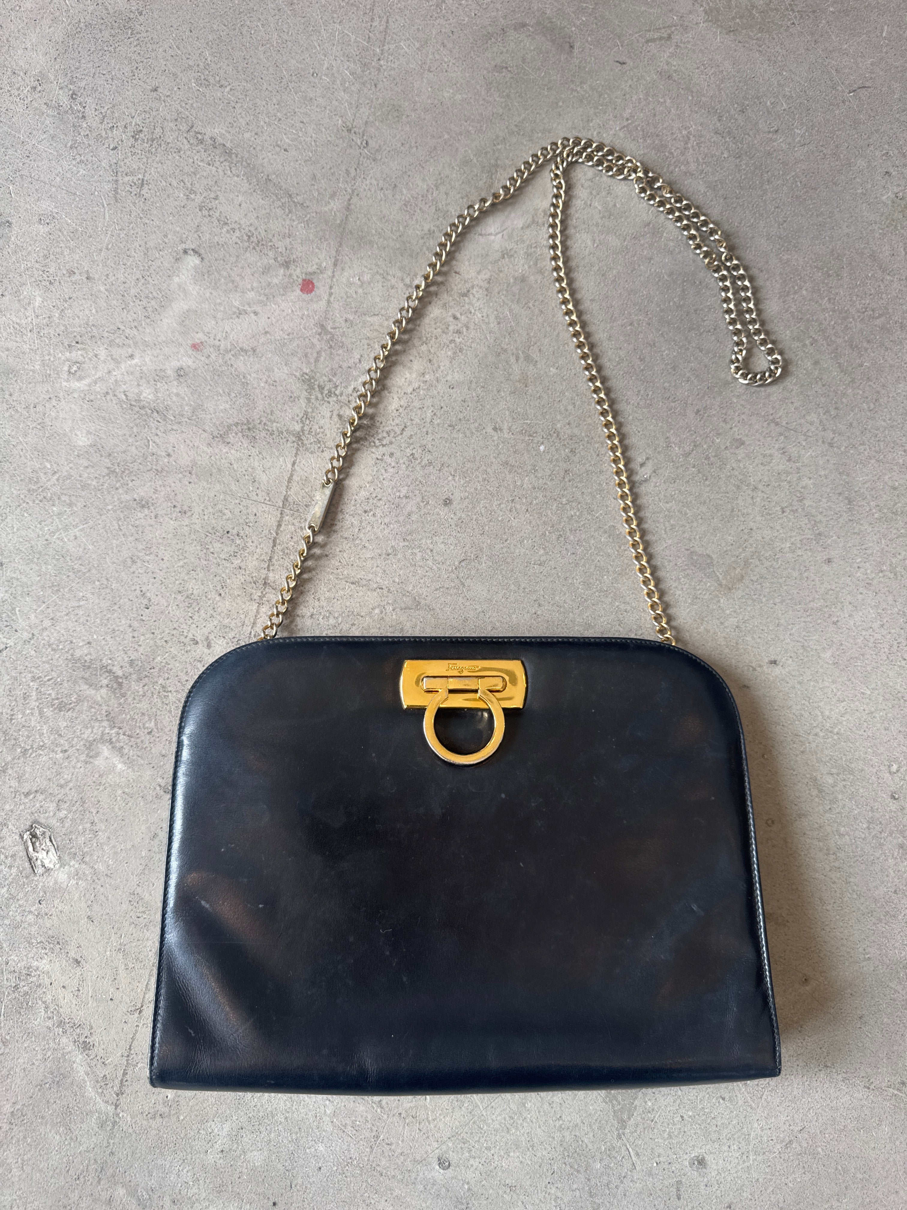 Gancini Leather Crossbody Bag