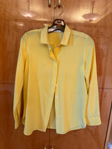 CÉLINE yellow silk shirt