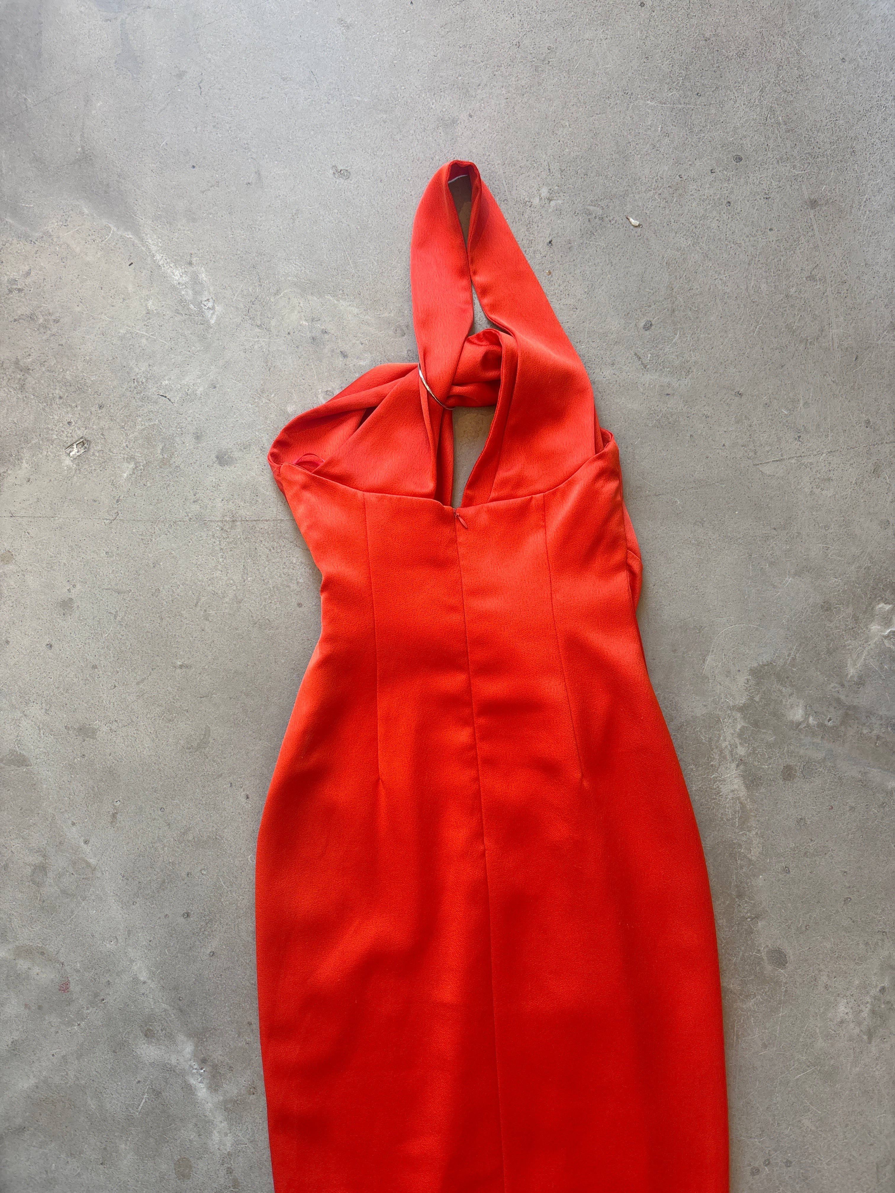 Orange One Shoulder Gown