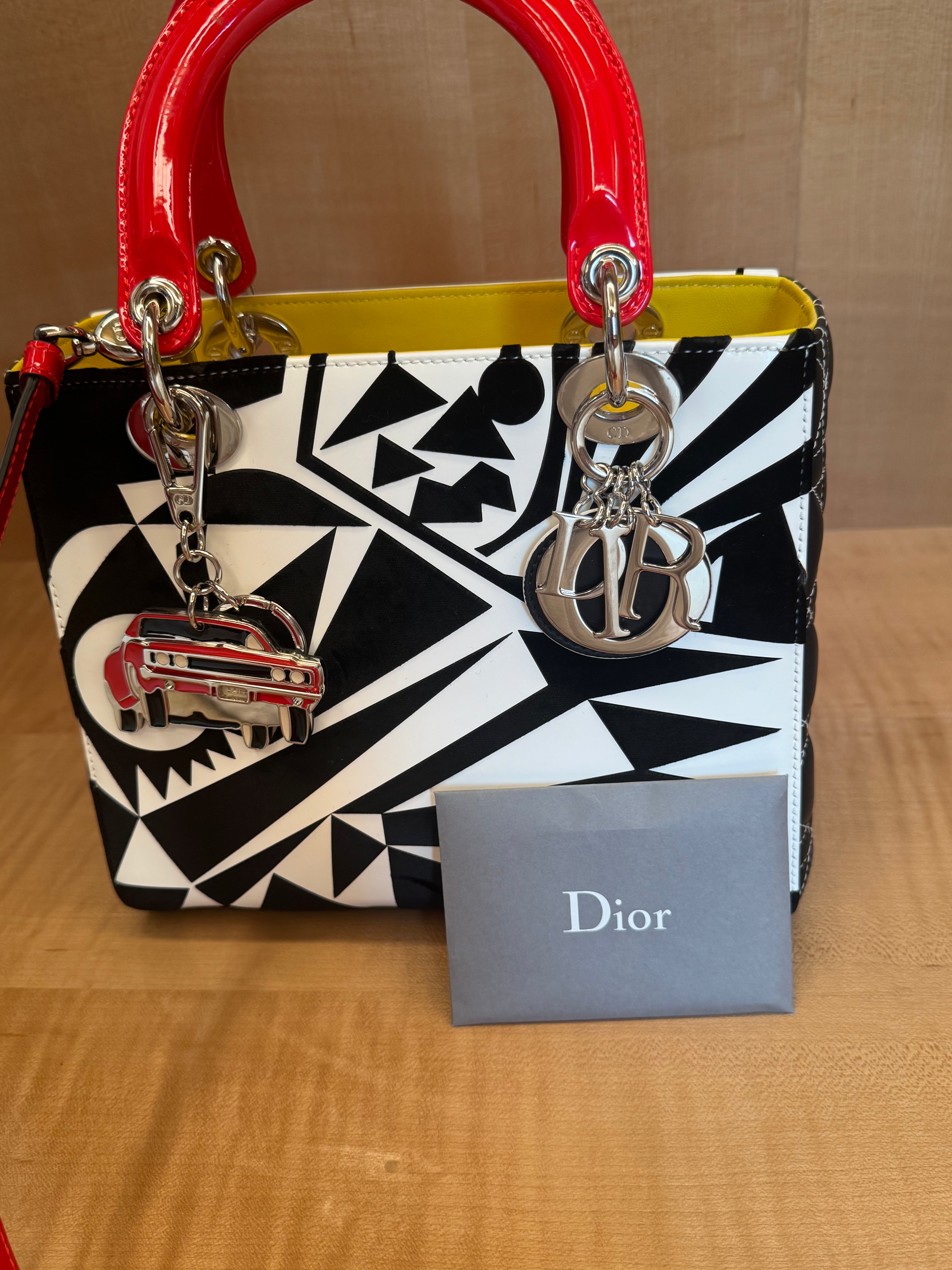 Limited Edition Multicolor Patterned Large Lady Dior by Matthew Porter 2016