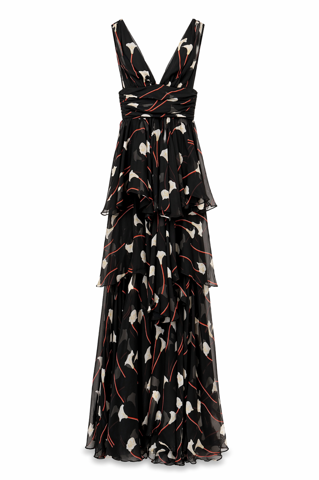 Maxi Floral Ruffle Dress