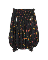 Mini Floral Ruffle Dress