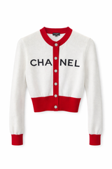 Cropped Cardigan with Logo