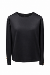 Silk Top with Gold Button Details