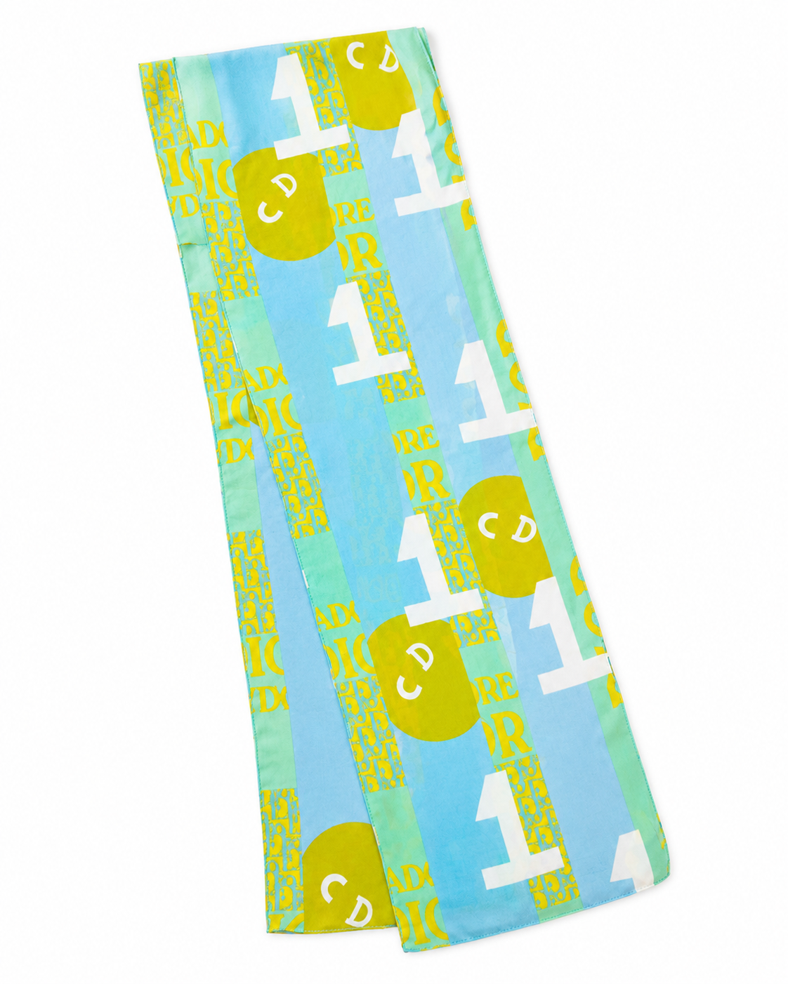 Vintage Blue Yellow Scarf