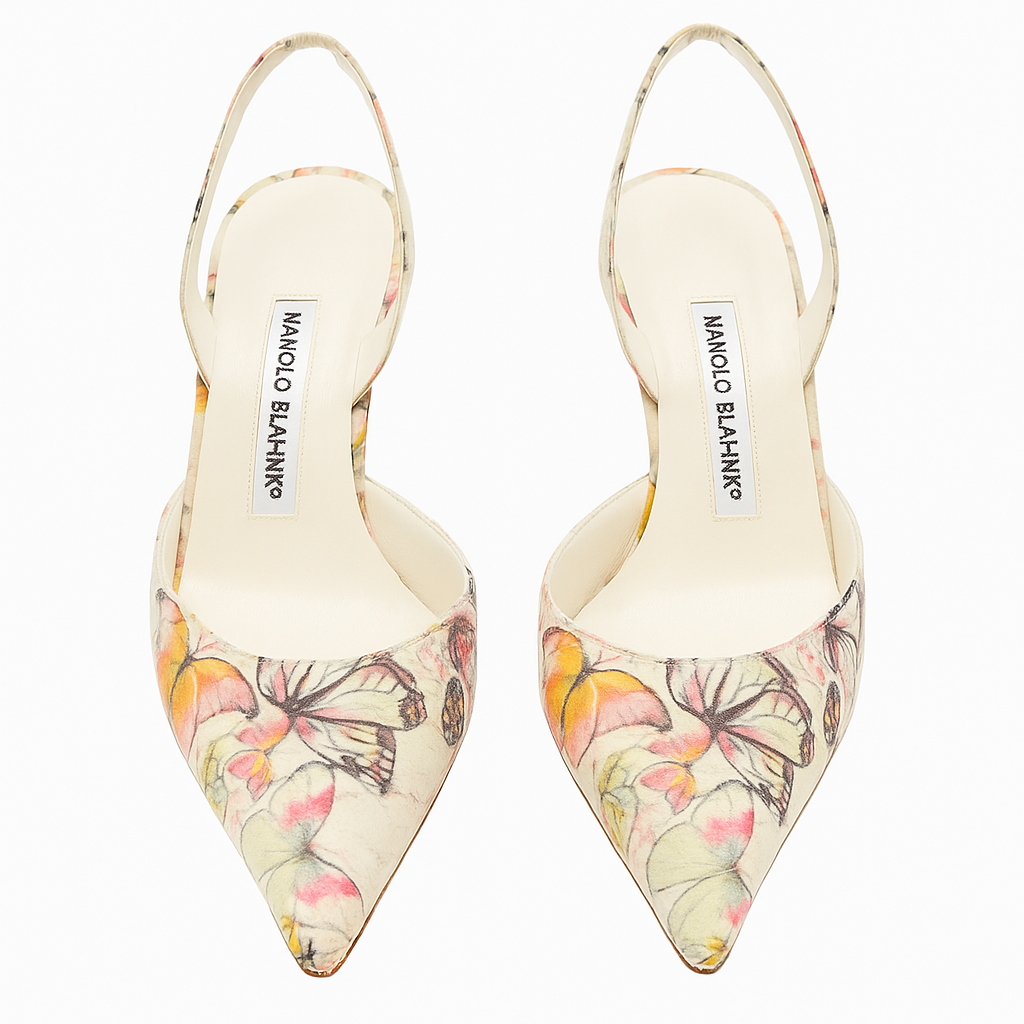 Butterfly Print Carolyn Sling Backs ( 39)