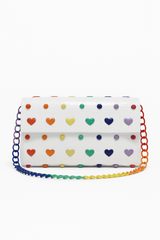 Crocodile Shoulder Bag with hearts