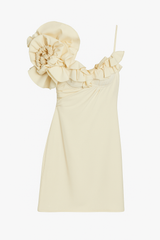 Dress with Flower Ruffles