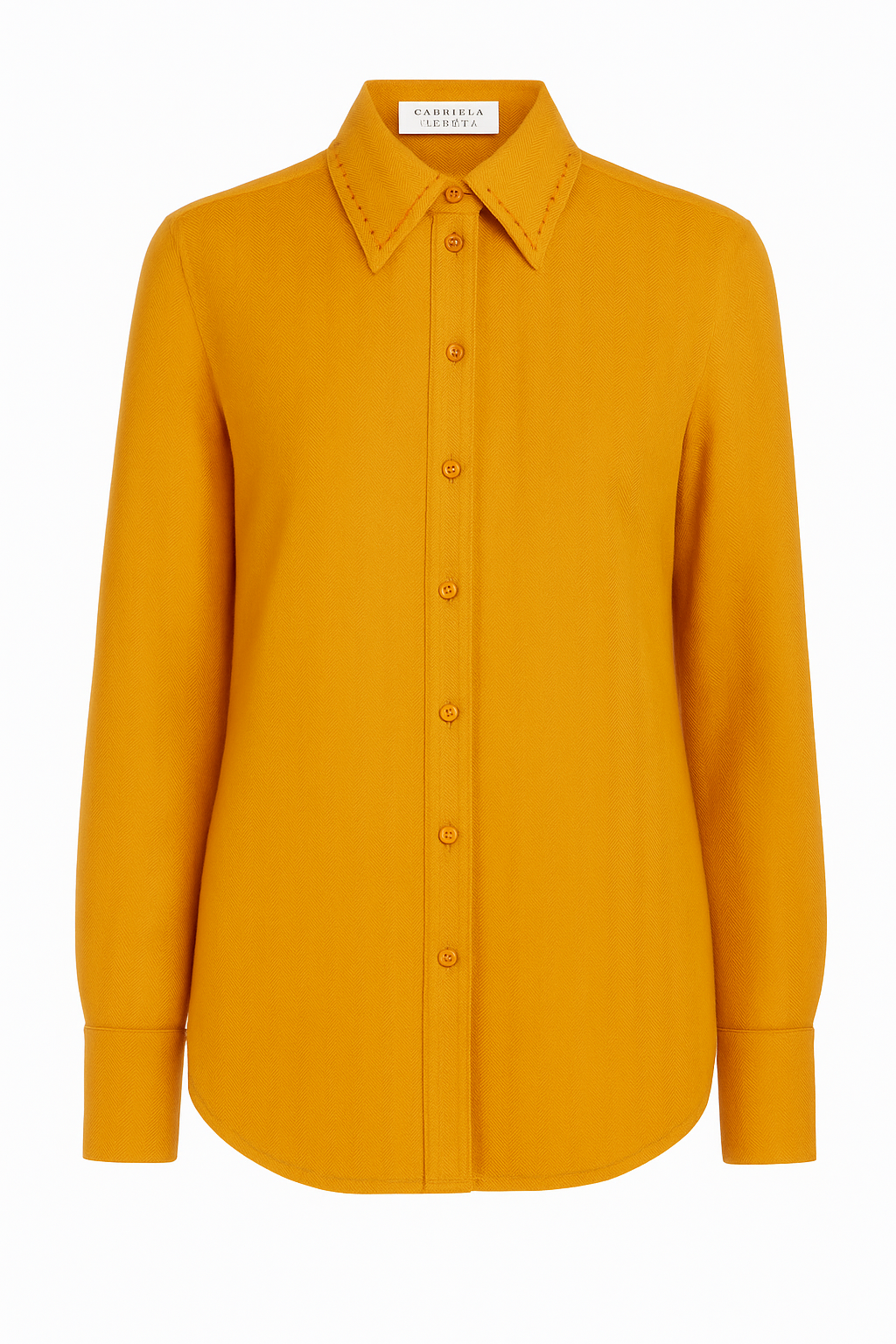 Orange Shirt with Embroidery Detail