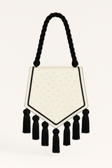 Ostrich Bag with Black Tassles