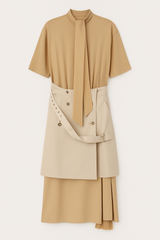 Deconstructed Khaki Dress