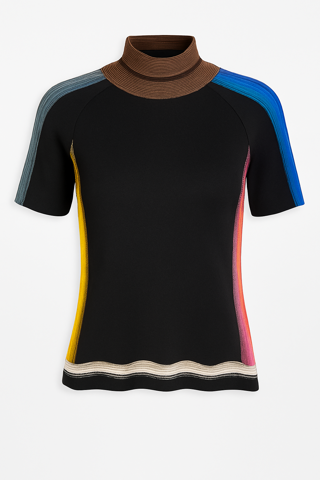 Multicolor Stripe Turtleneck Top