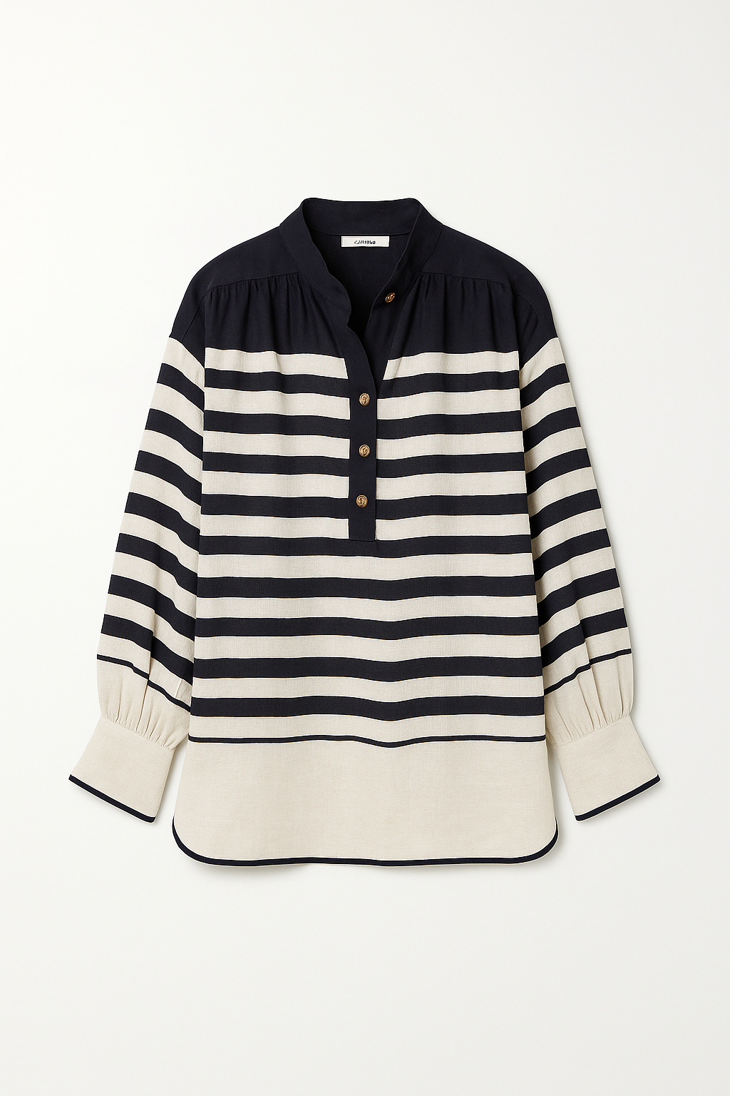 Stripe Linen Top with belt