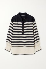 Stripe Linen Top with belt